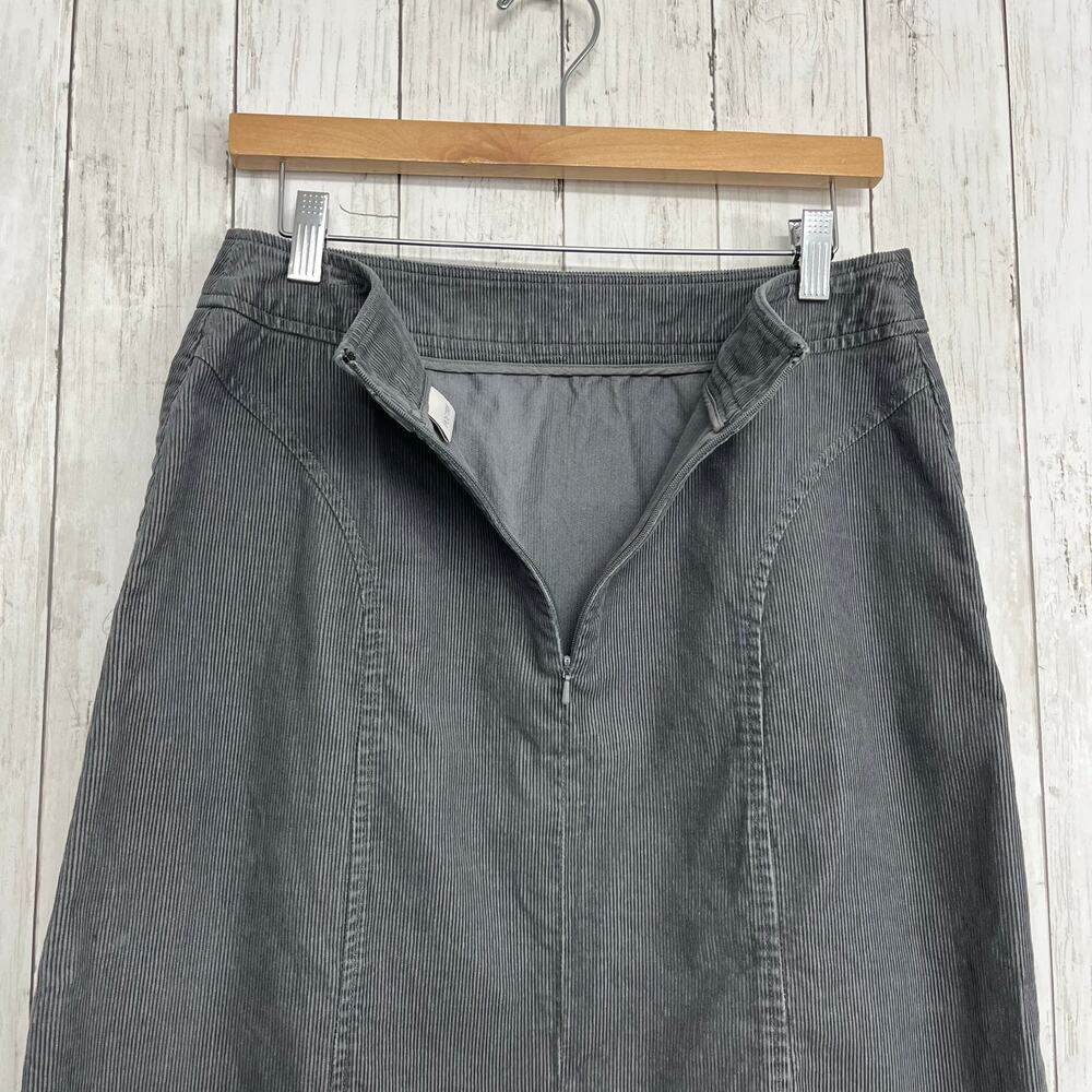 Poetry Dark Gray Corduroy Basic Button Accent War… - image 5